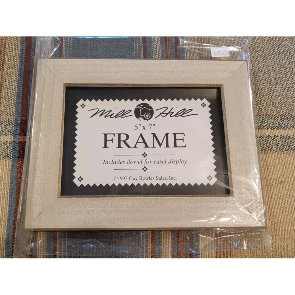 Brand New 1997 Gay Bowles Mill‎ Hill Frame 5x7 Antique White Frame Wood
